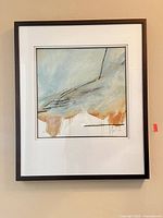 Front view of framed abstract artwork