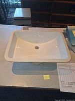 Top view of Kohler Ladena sink showing overall shape and rim