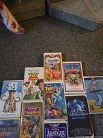 Group view showing all VHS tapes laid out