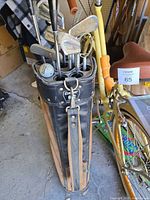 Entire bag standing with clubs visible