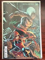 Batman: Fortress #7 variant signed on cover