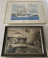 Both framed artworks side by side for scale and overview