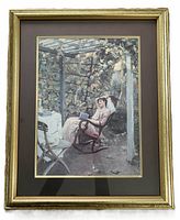 Front view of framed art print