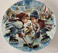 Front view of plate showing full artwork