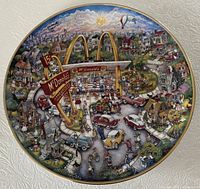 Front view of plate showing full artwork