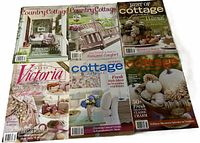 Six magazine covers laid out showing entire lot