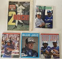 Group image showing all five Toronto Blue Jays memorabilia items