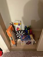 Group view showing all boxed items and loose bowling set