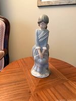 Front view of porcelain figurine