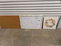 Three wall pieces side by side