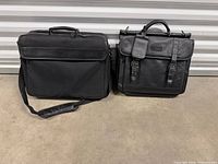Both laptop bags side by side to show overall appearance and size comparison