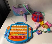 Group shot of all toys on tabletop