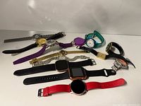 Group shot showing all watches laid out