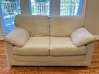 front view of loveseat sofa bed in closed position