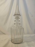 full view of decanter with stopper