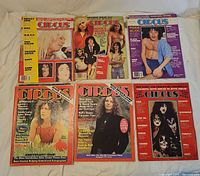 All six Circus magazines laid out, 2 rows of 3