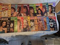 All 16 Circus issues laid out in two rows
