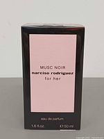 Front view of sealed Narciso Rodriguez Musc Noir box