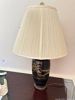 Full view of lamp with shade