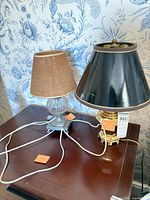 Both table lamps side by side on table