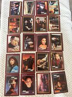 All 20 Star Trek TNG cards laid out