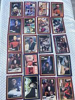 All 20 Star Trek: TNG cards laid out front side visible