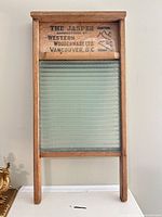 Full view of wood framed glass washboard front
