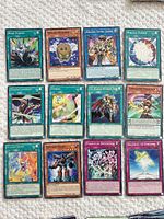 12 Yu-Gi-Oh! cards laid out 3x4