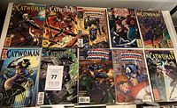Group shot of ten comic books laid out in two rows showing all covers