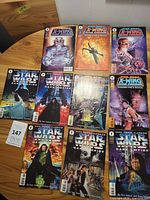 All ten comic books arranged in two rows showing covers