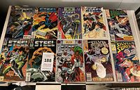 Top-down view showing all comics laid out for count and title verification