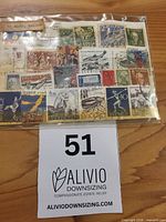 Full view of sleeve containing Swedish stamps