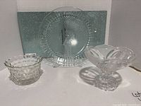 All three glass pieces grouped