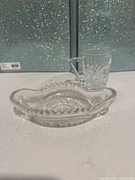 Front view of both glass pieces