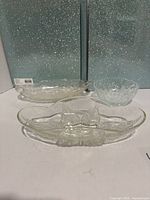 Overview of all three pressed glass items