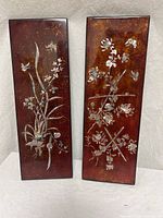 Full view of both lacquer panels showing size and design