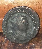 Obverse showing bust of Emperor Constantine I with inscription