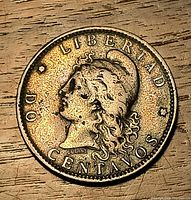 Obverse side showing Liberty bust and denomination legend