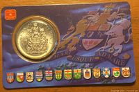 Front view of sealed coin and holder