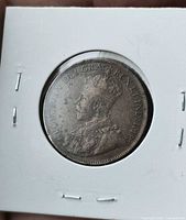 Obverse of 1919 Canada large cent showing King George V within 2×2 holder