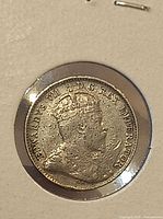 Obverse of 1905 Canada 5 cent coin showing Edward VII portrait