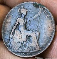 Reverse view showing Britannia and date 1910