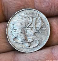 Reverse showing platypus design and denomination