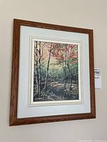 Framed painting full view on wall