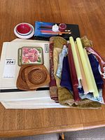 Group shot of all items on table