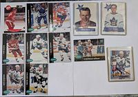 All 1992-1994 hockey cards laid out