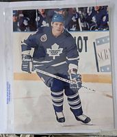 Colour 8x10 action photo of Ken Baumgartner in Toronto Maple Leafs uniform