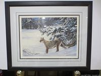 Full view of framed print showing subject, mats and frame