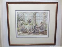Framed print front view showing artwork, matting and frame