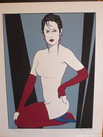 Full view of the serigraph print showing image area and margins